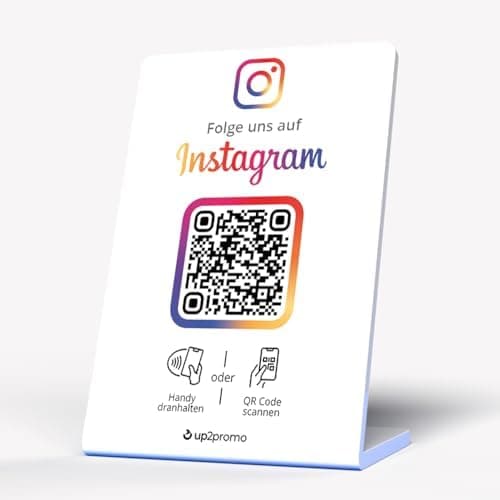 NFC QR Aufsteller Instagram Schild