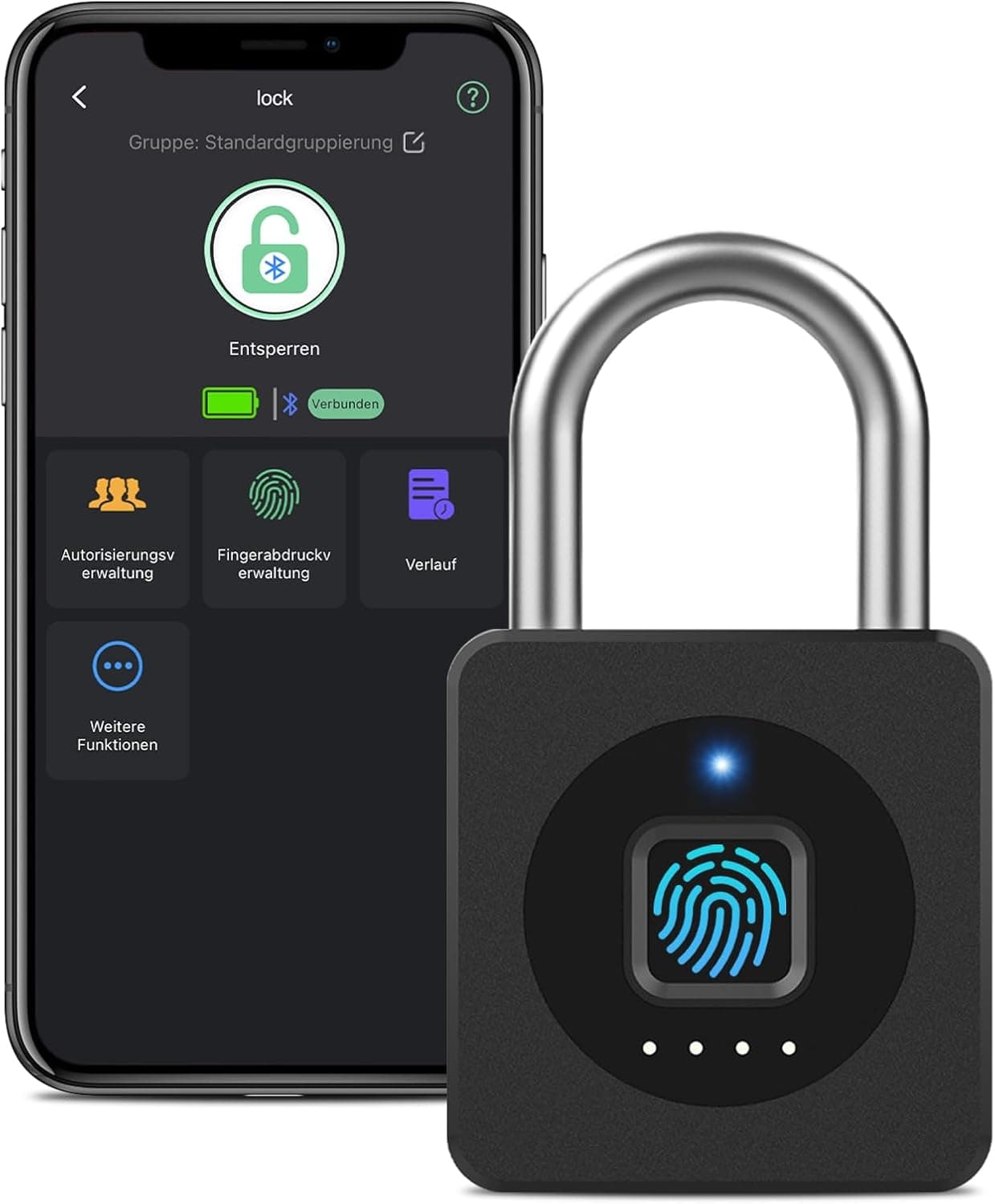 Fingerabdruck Vorhängeschloss Eseesmart