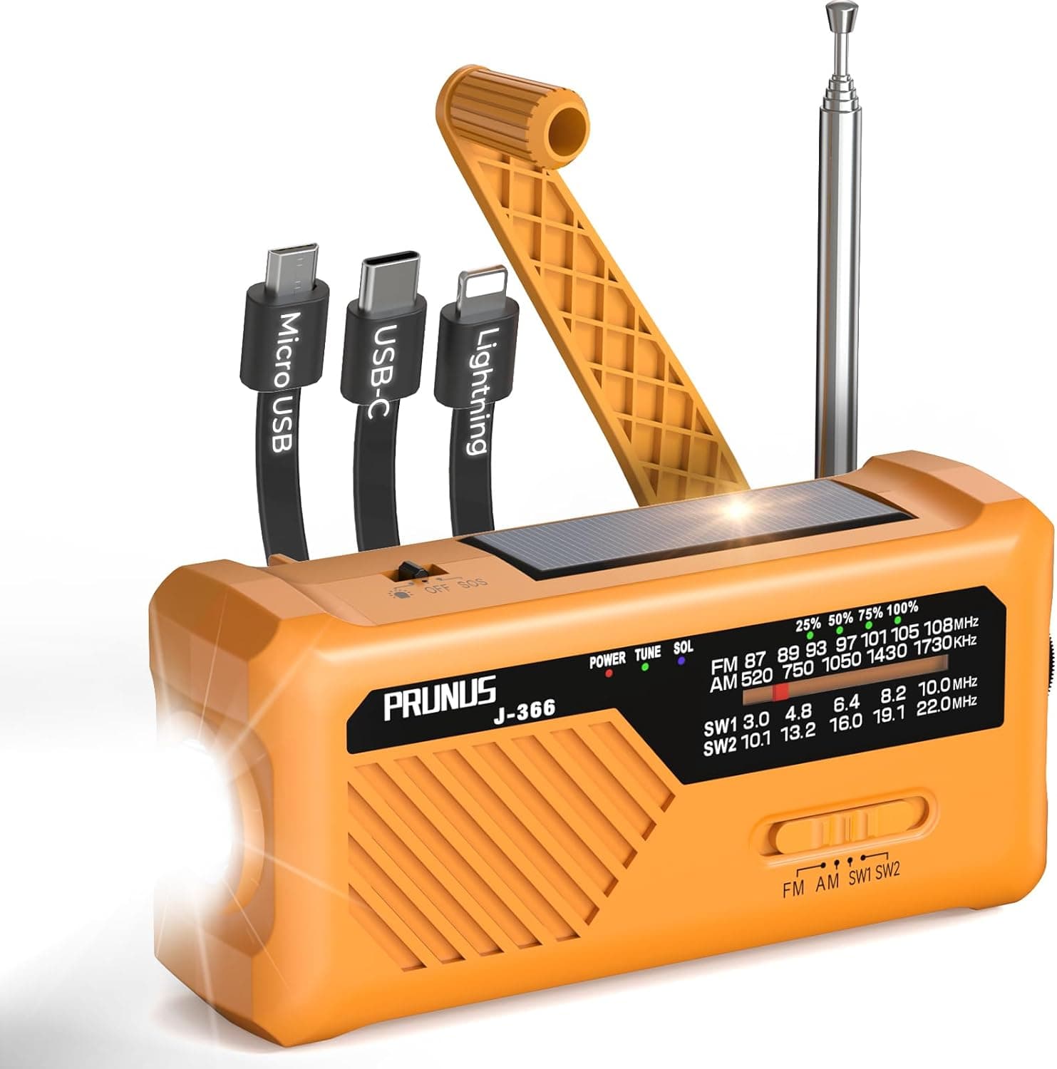 PRUNUS Notfall-Kurbelradio J-366