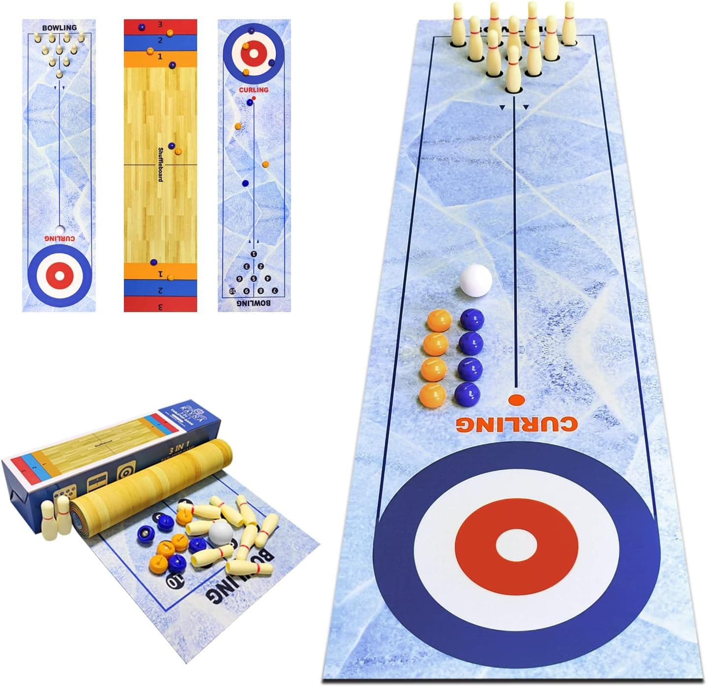 Shuffleboard Tischset Curling Familienspiel