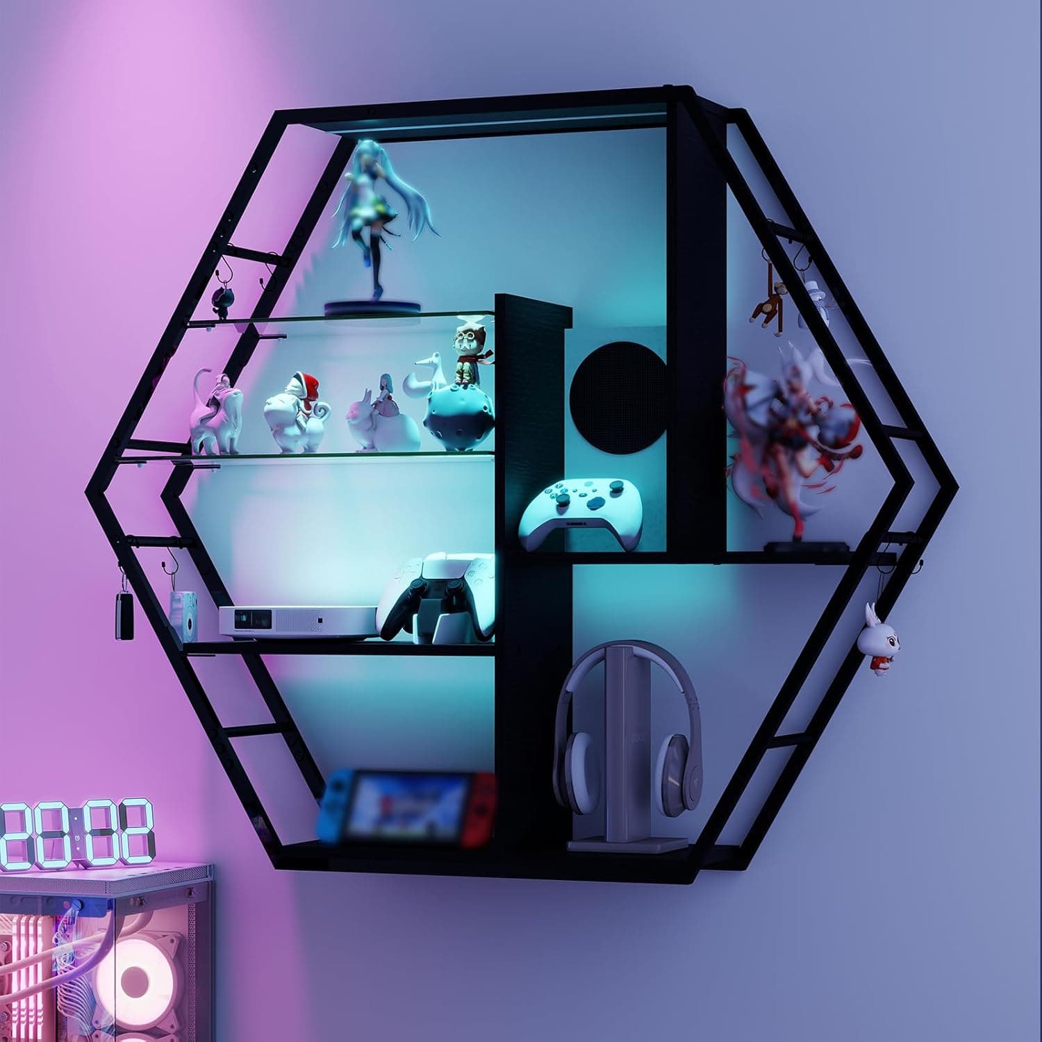 Gaming Hängevitrine Regal