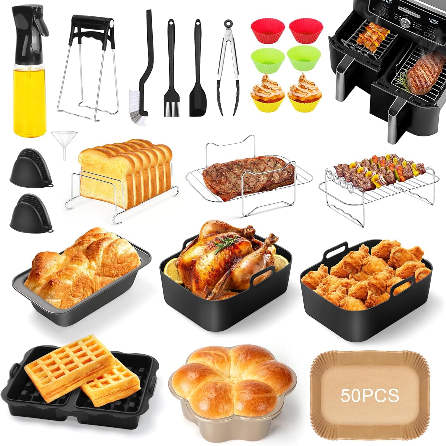 Charmofun Ninja Airfryer Zubehör 28-teilig