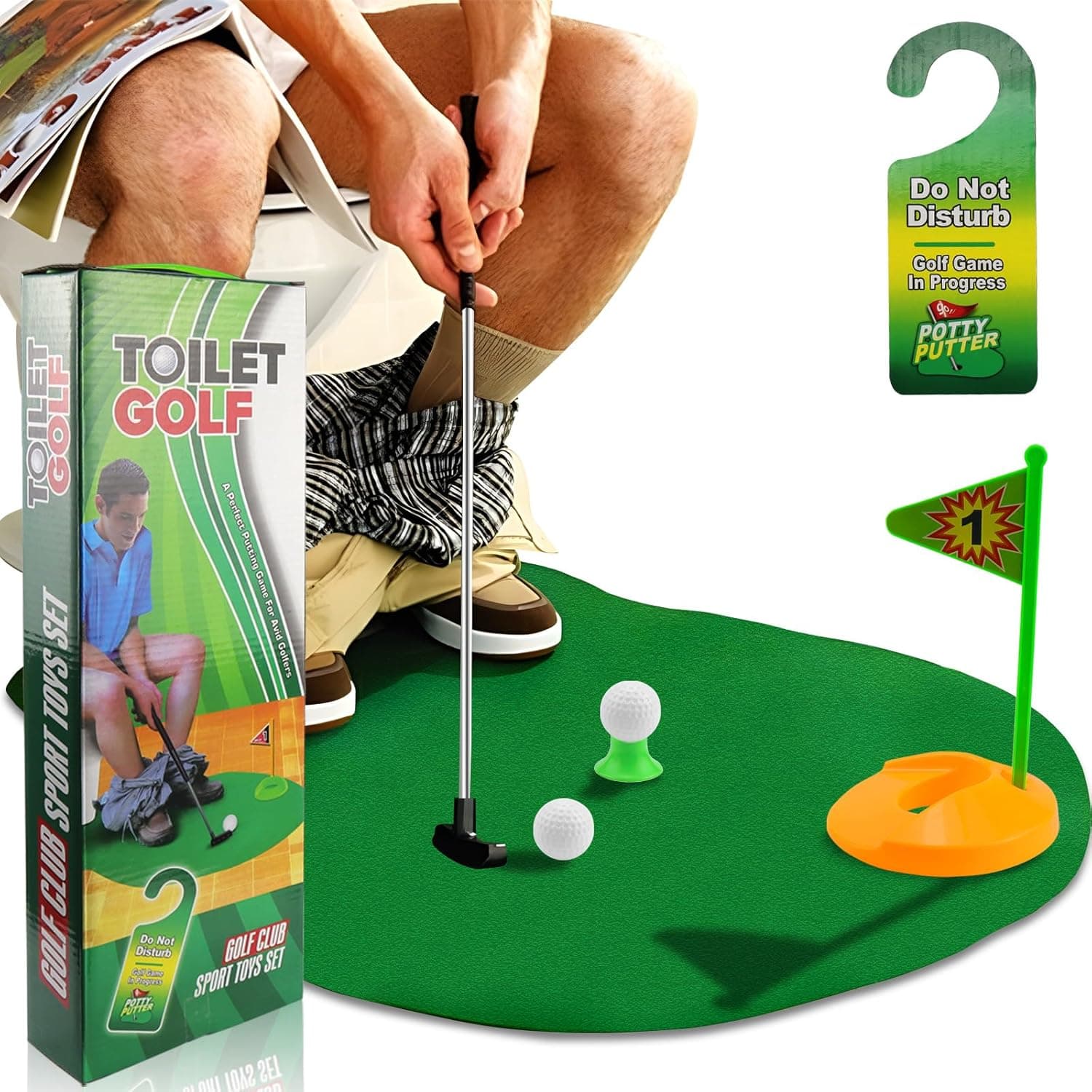 FAELNK Toilettengolf Set 7-teilig