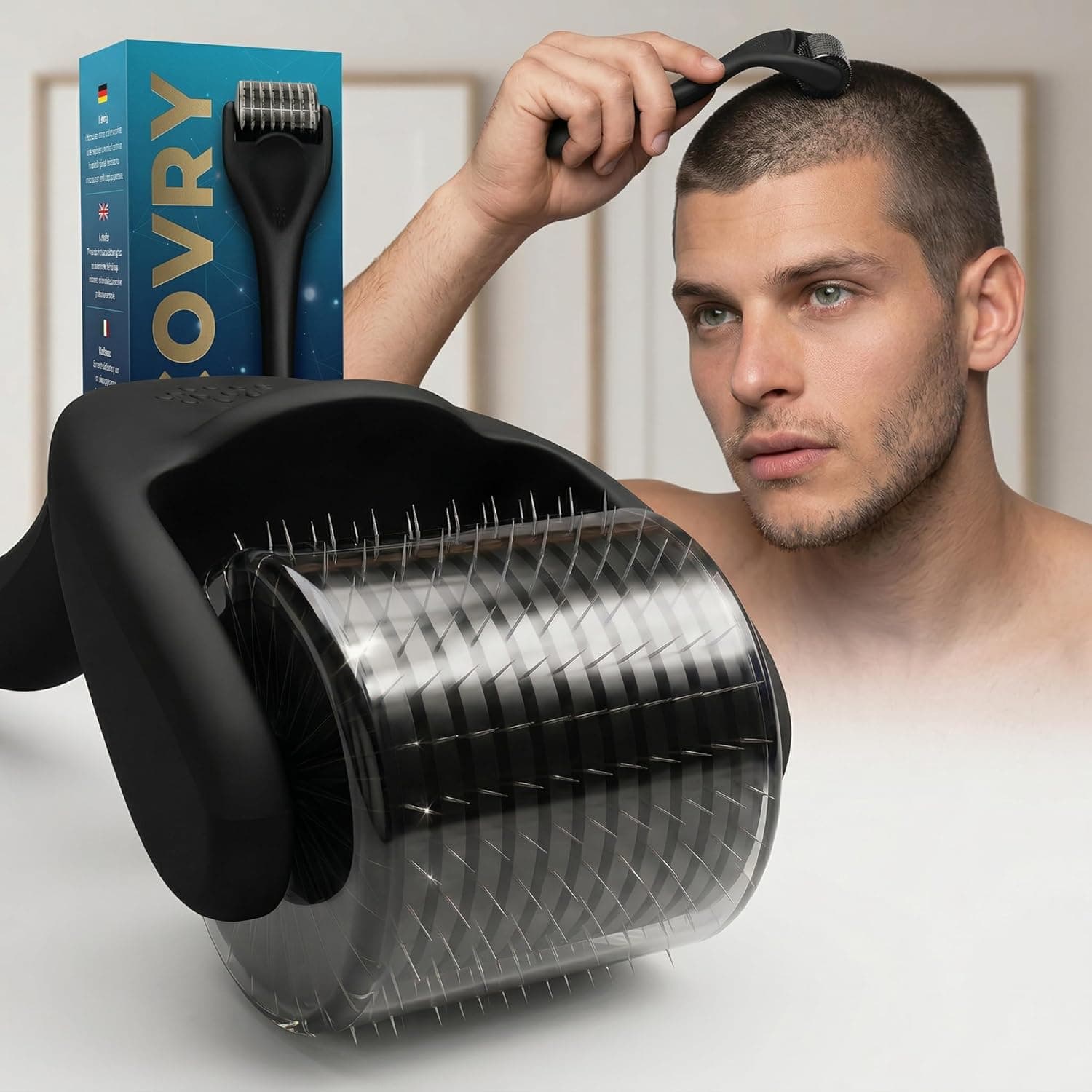 RECOVRY Dermaroller Männer Haarwachstum