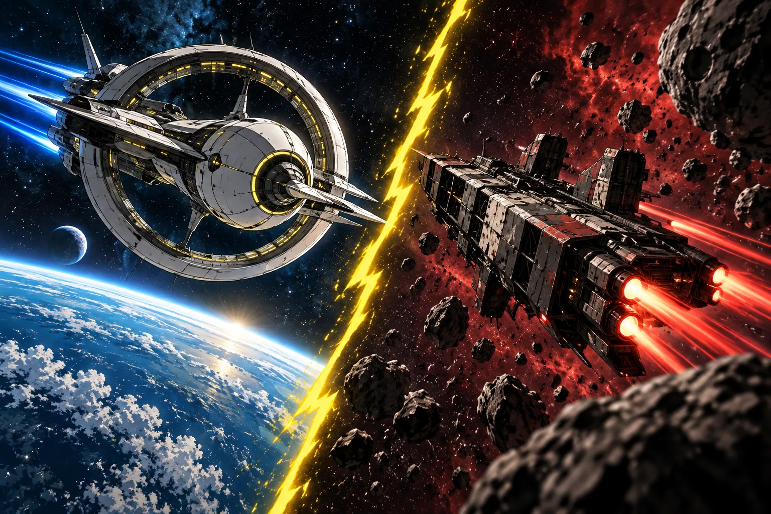 Cover-Grafik zum Guide „Star Trek vs. Star Wars: 10 Nerd-Duelle, die gar nichts klären“